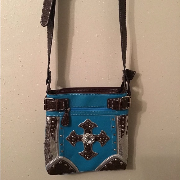 Cowboy rhinestone. Cross body purse - Picture 2 of 3